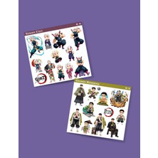Minithingsart Demon Slayer Gyomei Himejima - Tengen Uzui 2'li Set Anime Sticker Çıkartma