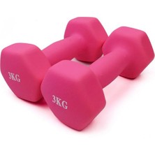 3 kg Zepca Profesyonel Pembe Neopren Kaplama Demir Dambıl