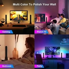 Onomo Rgb LED Tv, Bilgisayar, Masa Ambiyans Işık Çubukları 2'li Paket