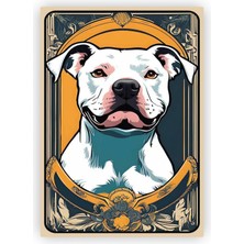 Zinbooz Pitbul Pit Bull Pitbull Ahşap Poster 20 x 29  cm