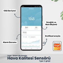 Novato Wifi Hava Kalitesi ve Sıcaklık Nem Sensörü ( Tuya - Smart Life Uyumlu )