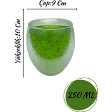Çift Cidarlı Buzlu Kahve - Latte - Çay Bardağı Seti - Cam Kupa Seti 250 Ml x 2 Adet 2220