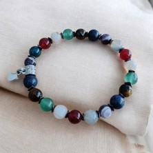 Mga Doğaltaş Çakra Taşı Bilekliği Doğal Taş Bilekliği  Sertifikalı Gerçek Doğal Taş Bileklik