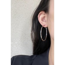 Kadın 316 L Çelik 5 cm Halka Küpe