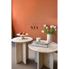 Miarik Design Doğal Traverten Sehpa