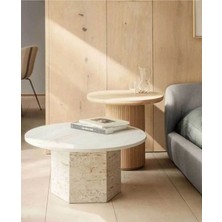 Miarik Design Doğal Traverten Orta Sehpa