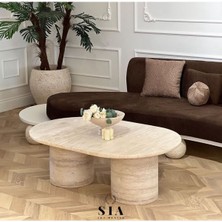 Miarik Design Doğal Traverten Orta Sehpa
