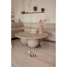 Miarik Design Doğal Traverten Orta Sehpa