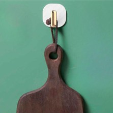 2li Yapışkanlı Retro Askılık Dolap Kapak Kulpu Beyaz (4172) Bernami Yeni