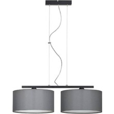 Menekşe 2 Başlı Kumaş Başlıklı Salon Avize Duvara Monteli