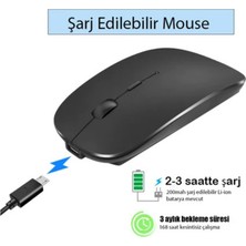 World Of The World Bluetooth Şarjlı 2.4 Ghz Kablosuz Mouse Sessiz Tıklama