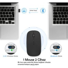 World Of The World Bluetooth Şarjlı 2.4 Ghz Kablosuz Mouse Sessiz Tıklama