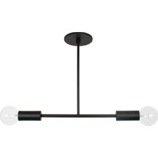 Metal 2 Başlı Sade Avize