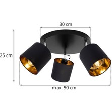 Hareketli Başlıklı Gold Seri Salon Mutfak Modern Avize