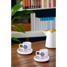 Giftali Çiftlere Özel Nazar Boncuk Temalı Isimli Türk Kahvesi Fincanı