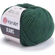 Yarnart Jeans 92 Zümrüt Yeşili Amigurumi Örgü Ipi Hırka Örgü Ipi Bebek Ipi Punch Ipi