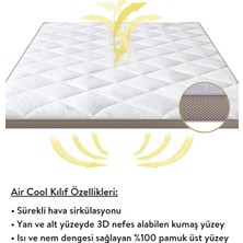 Topper 4.0 - Lateks Yatak Pedi -  Pamuk Air Cool Nefes Alabilen Kılıflı