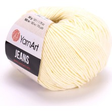 Yarnart Jeans 86 Açık Sarı Amigurumi Örgü Ipi Hırka Örgü Ipi Bebek Ipi Punch Ipi