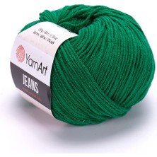 Yarnart Jeans 52 Koyu Yeşil Amigurumi Örgü Ipi Hırka Örgü Ipi Bebek Ipi Punch Ipi