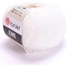 Yarnart Jeans 01 Beyaz Amigurumi Örgü Ipi Hırka Örgü Ipi Bebek Ipi Punch Ipi