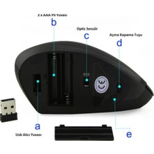 World Of The World Kablosuz Jsy-1 1600DPI Ergonomik Dikey Mouse