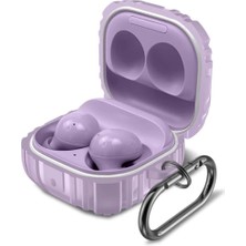 Samsung Galaxy Buds 2 Pro ile Uyumlu Kulaklık Kılıf Darbeye Dayanıklı Fundamental Sert Koruyucu Toz ve Kirden Koruyan Galaxy Buds 2 Pro ile Uyumlu Kılıf Lila