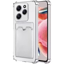 Case World Infinix Hot 40 Pro Kapak Kamera Korumalı Kartlıklı Darbe Emici Özellikli Şeffaf Silikon Kılıf