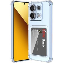 Case World Xiaomi Redmi Note 13 Pro 5g Kapak Kamera Korumalı Kartlıklı Darbe Emici Özellikli Şeffaf Silikon Kılıf