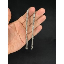 Anemore Collection Alpaka Zaza Tesbih Gümüş Benzetme Boru Kesim 10,5mmX5mm T-671