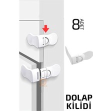 Lades Medya Çocuklara Dolap Güvenlik Kilidi 8 Adet 720825