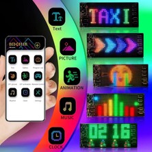 Matrix Esnek App Programlanabilir LED Ekran Rgb Cama Yapışan Araba,dükkan,kayan Yazı, Emoji Özellikli Bluetooth Tabela