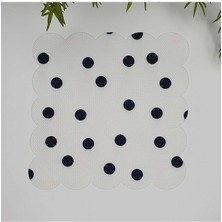 Decofav Siyah Puan Desenli Lazer Kesim Kumaş Kokteyl Peçetesi 1 Adet