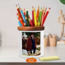 Asilmeydan Paltolu Kemal Atatürk Ahşap Seramik Kalemlik - Atatürk (80)