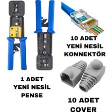 SpeedUF Yeni Nesil RJ45 Ağ Pensesi + 10 Adet Jack + 10 Adet Kılıf