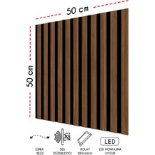 Freehome Mdf Ahşap Akustik Duvar Kaplama Lambri Paneli 50 x 50 cm - Barok