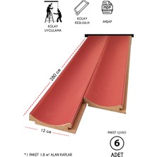 Freehome Mdf Ahşap Duvar ve Tavan Lambri Kaplama - C Kalıp - 12 cm x 280 cm (6 Adet)