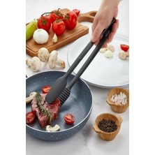 MasterCar 5'li Set Yanmaz Yapışmaz Teflon Kaplama Servis Seti Kepçe Kevgir Spatula Kaşık Mangal Maşası Seti