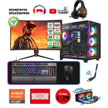 Zeiron Atlantik RTX50 Ryzen 5 8400F 16GB Ddr5 Ram 1 Tb M.2 Nvme SSD 8gb RTX3050 32" 240Hz Oyuncu Masaüstü Bilgisayarı