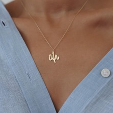 Altıntaş Allah Yazılı Altın Kolye