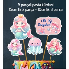 Hiras Dizayn KUROMI-32PARÇA Tatlı Denizkızı Deniz Dev Doğum Günü Süsü Banner Pasta Kürdanı Cupcake Süsü Seti