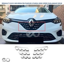 Ebal Oto Renault Clio 5 Hb Ön Panjur Krom Izgara 2019 ve Sonrası Paslanmaz Çelik