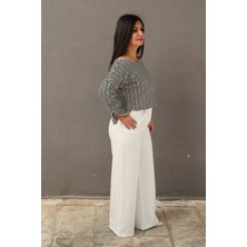 Pelinya Pileli Palazzo Pantolon / Ekru