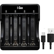 I-Gen Batteries I-Gen G479 4'lü Pil Şarj Aleti + 2 Adet AA 2700 mAh + 2 Adet AAA 900 mAh Şarjlı Kalem Pilli Set 1.2V Ni-MH
