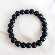 Mga Doğaltaş Parlak Oniks Taşı 10 mm Büyük Boy Doğal Taş Bileklik Güç Cesaret ve Kararlılık Taşı