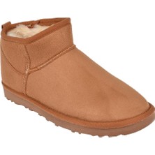 Pullman Içi Kürklü Kısa Kadın Bot ZM-021   Taba