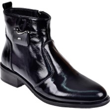 Pullman Maximino Hakiki Deri Kısa Kadın Bot MX-2200   SİYAH RUGAN