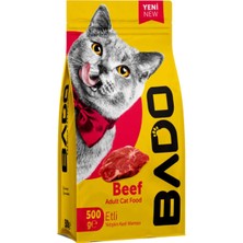 Bado Kedi Maması Etli Yetişkin Kuru 500 gr x 3 Adet