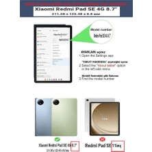 MobaxAksesuar Xiaomi Redmi Pad Se 8.7inç Kılıf Dönen Tablet Kilifi Ekran Koruyucu+Kalem (Redmipad Se 11INÇ Değildir)