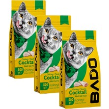 Bado Kedi Maması Kokteyl Yetişkin Kuru 500 gr x 3 Adet