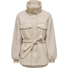 Only Kadın Kemerli Dik Yaka  Teddy Ceket - 15322074